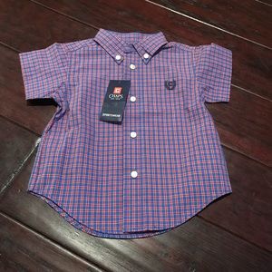 NWT Chaps short sleeve button down